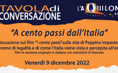 “I cento passi” Serata inaugurale delle Tavole di conversazione in Italiano